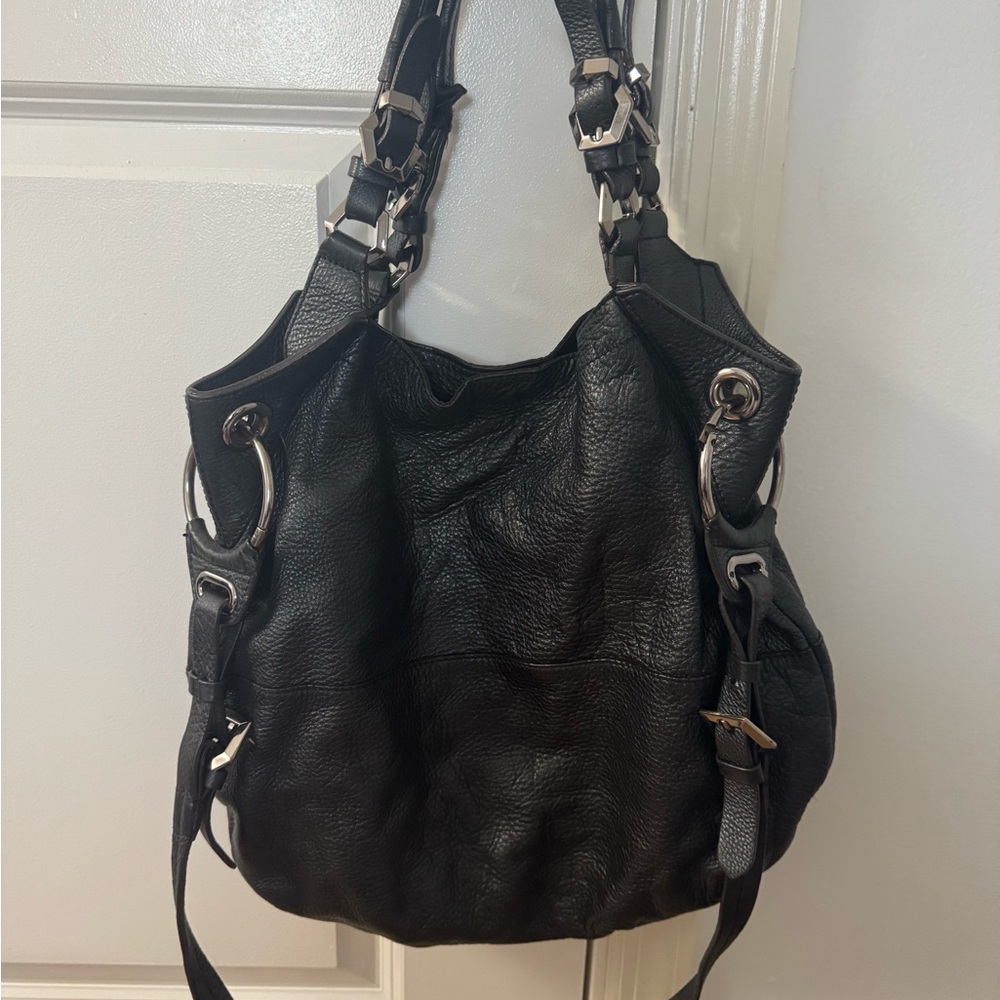 orYANY Elegant Black Leather Shoulder Bag